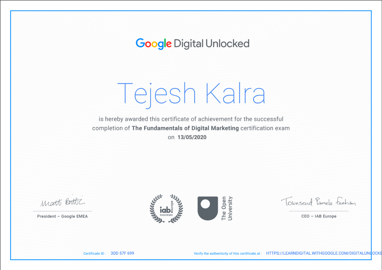 Google Certificate